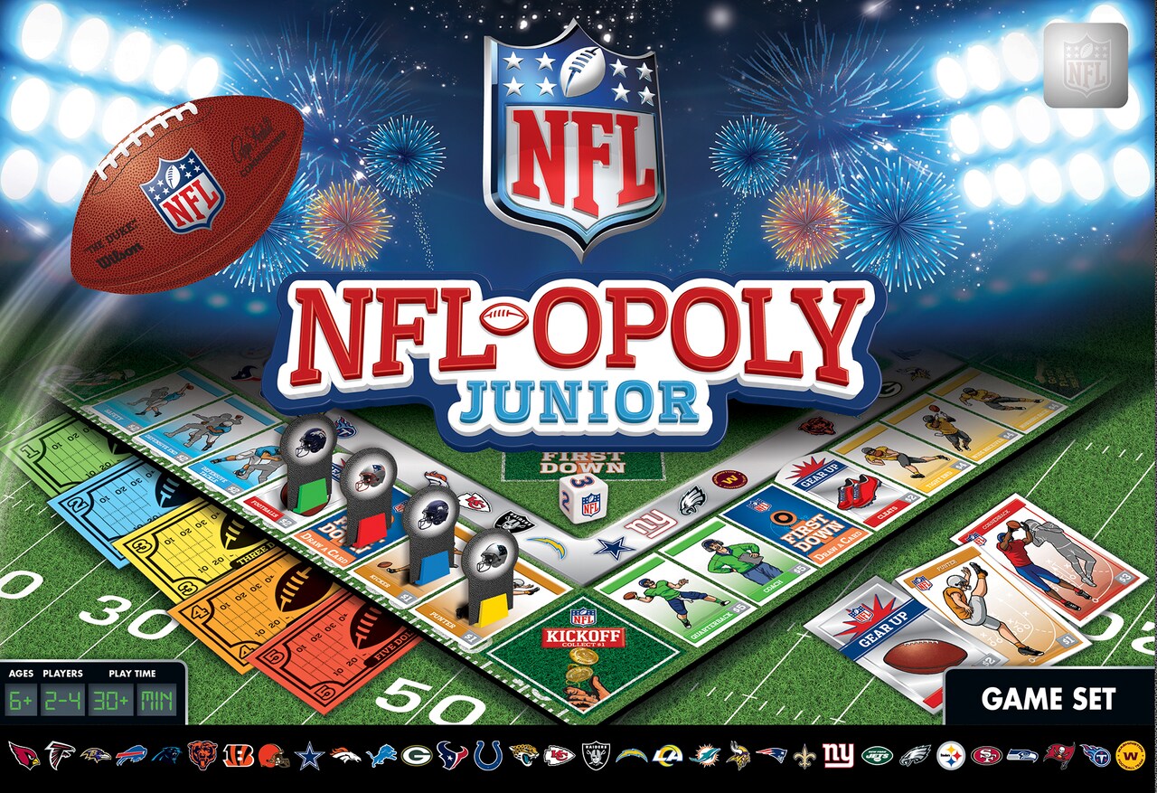 MasterPieces Opoly Kids Games - NFL Opoly Junior - Officially Licensed Board Games For Kids, & Family!
